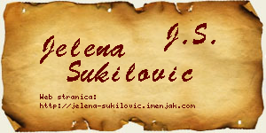 Jelena Šukilović vizit kartica